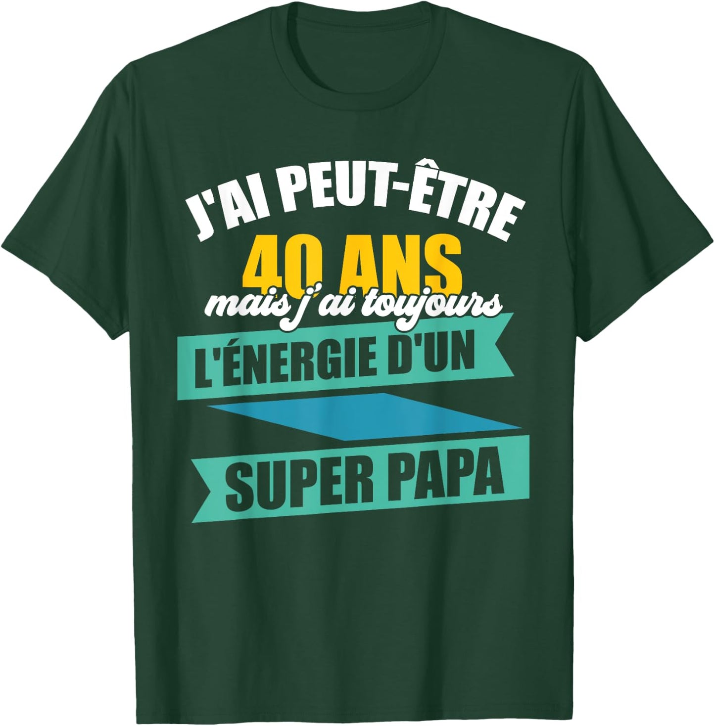 Men's 40th Birthday Gift Funny Dad , Black, S T-Shirt - T-Shirt | Forest