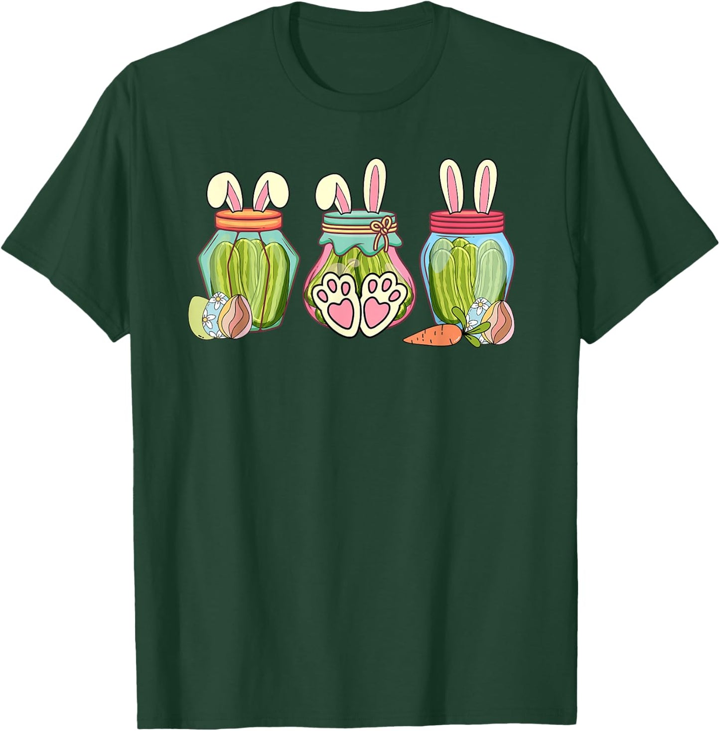 Easter pickle bunnie funny pickle lovers easter pickles T-Shirt - T-Shirt | Forest