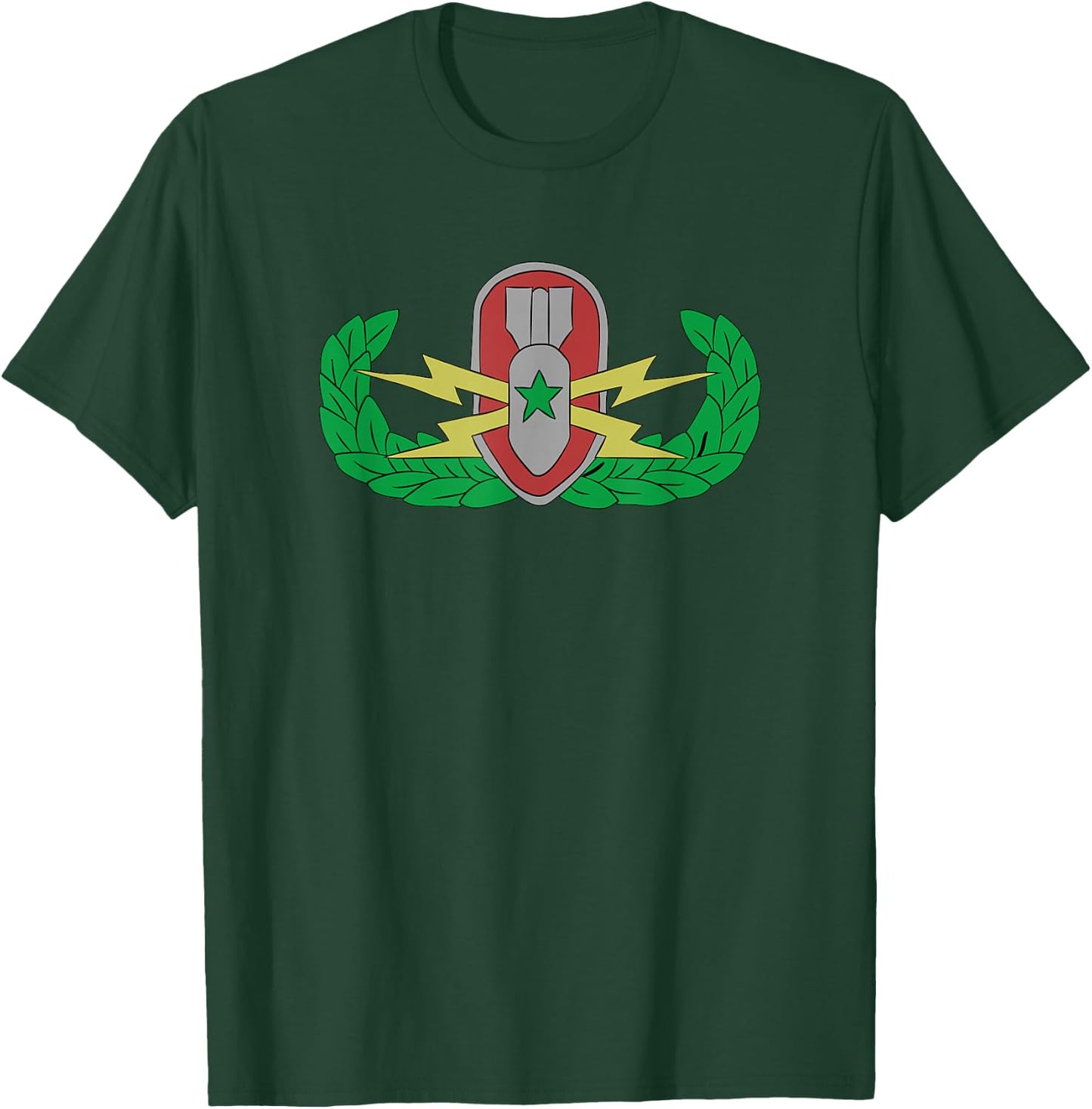 EOD Badge Warrior - Explosive Ordnance Disposal T-Shirt - T-Shirt | Forest