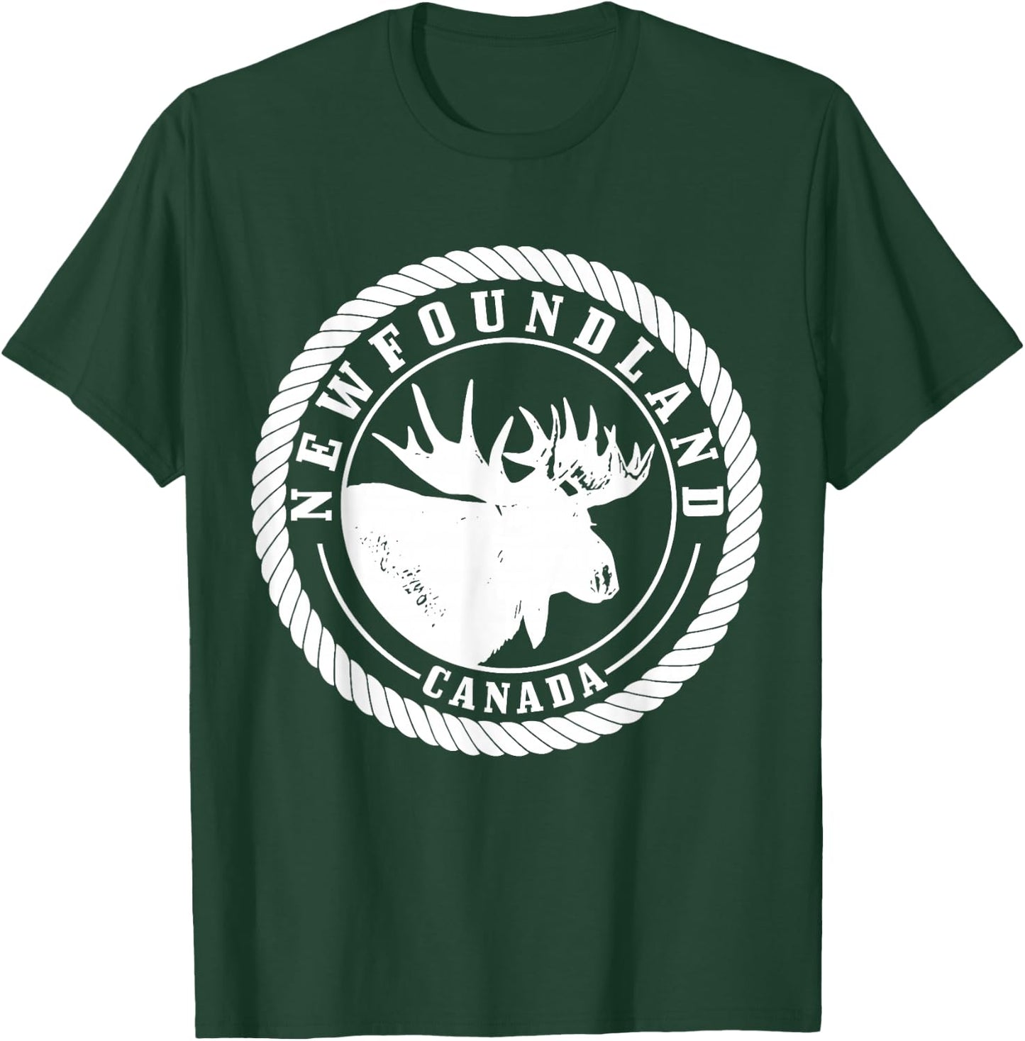 Newfoundland Canada Elk Vintage Hiking Nature Canadian T-Shirt - T-Shirt | Forest