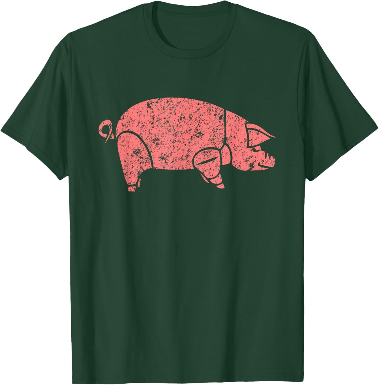 Pig rock meat bacon gilmour academy pink animals as worn by T-Shirt - T-Shirt | Forest