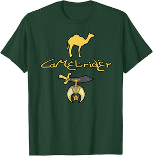 Camel rider Shriner Masonic Symbol Freemason T-Shirt - T-Shirt | Forest