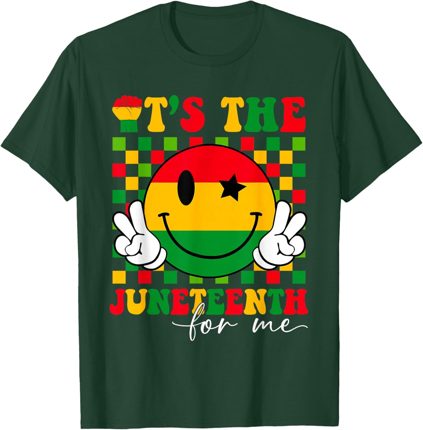 It's The Juneteenth For Me, Free-ish Since 1865 Smile Face T-Shirt - T-Shirt | Forest
