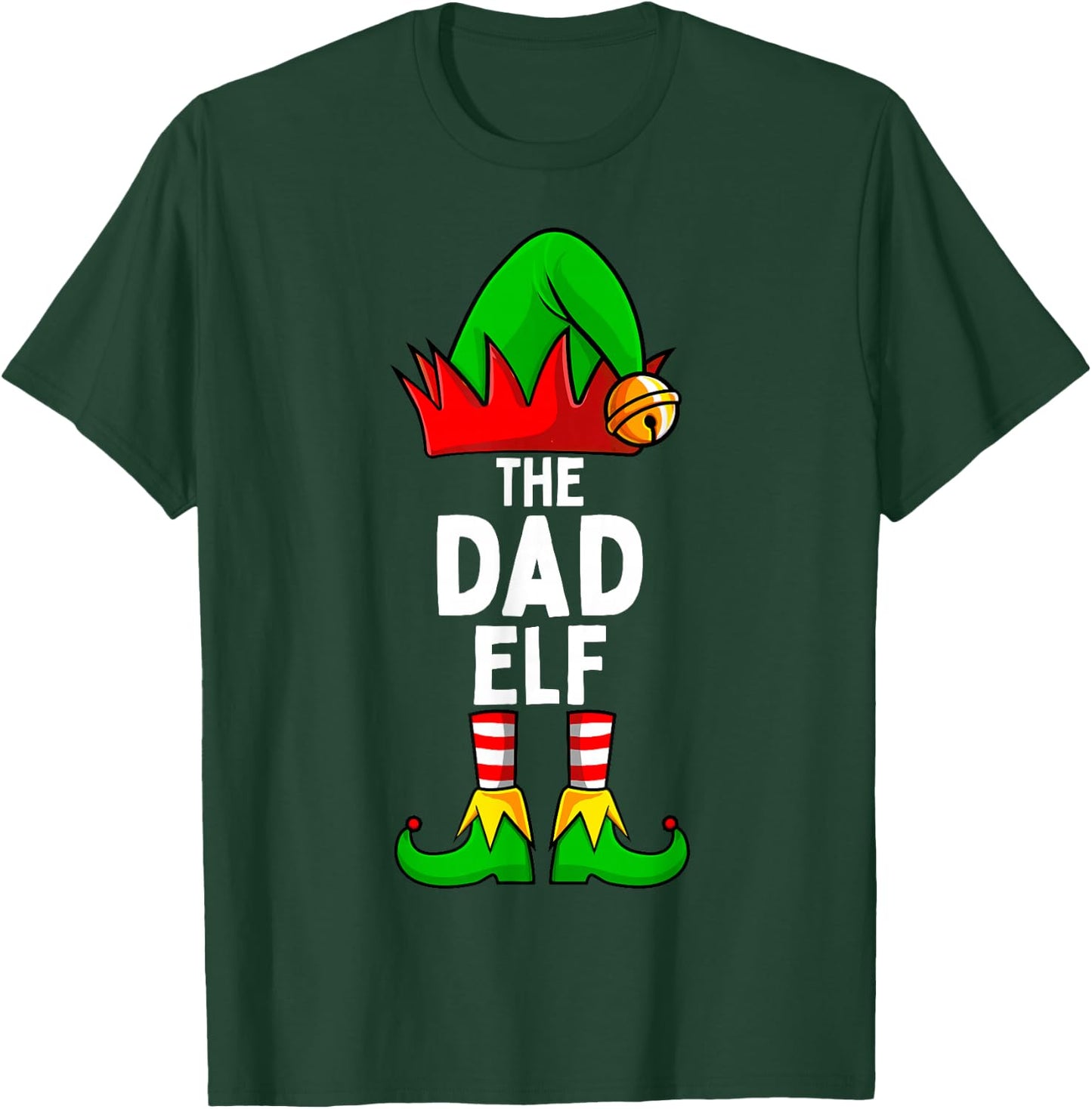Dad Elf Matching Family Christmas Men T-Shirt - T-Shirt | Forest