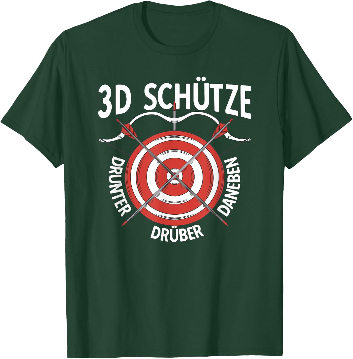 3-D Bogenschießen Bogensport Bogenschütze Bogenschießen T-Shirt - T-Shirt | Forest
