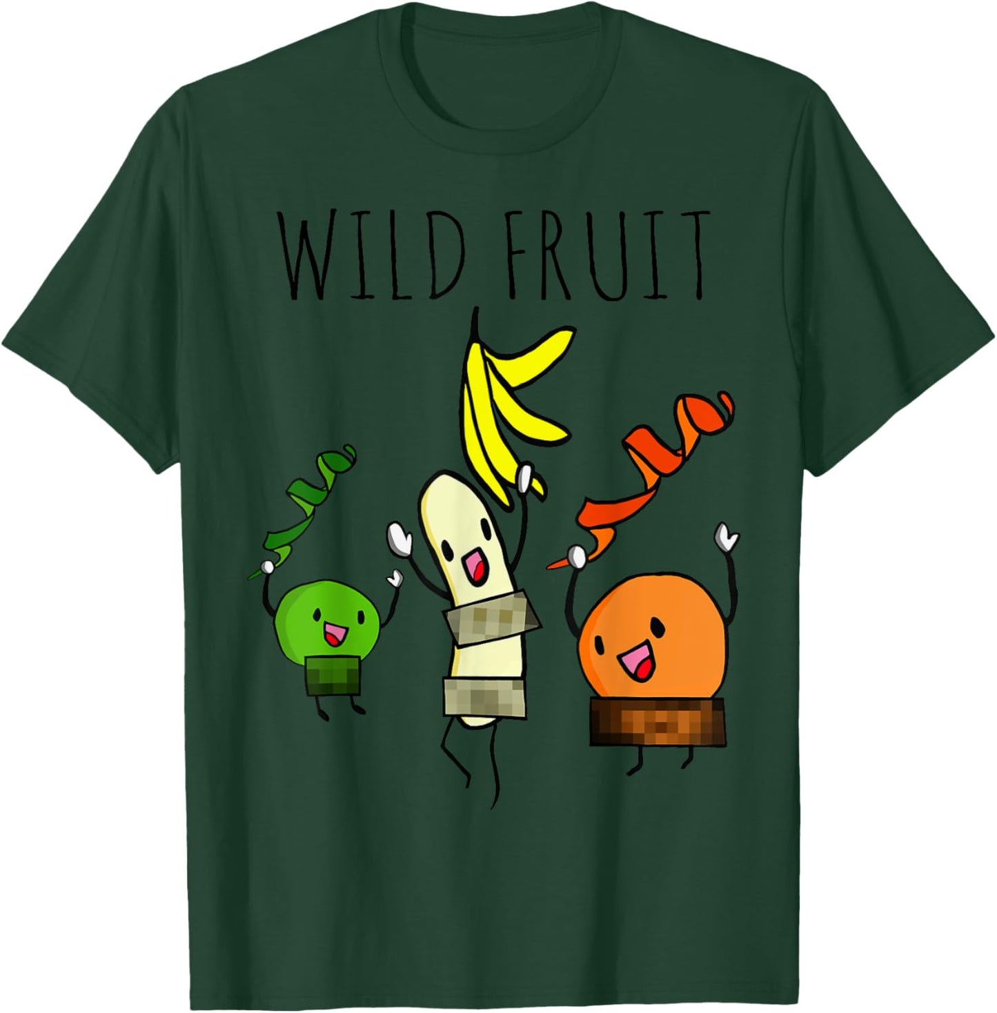 Wild Fruit Orange Lime and Banana Nude Stripper Funny Shirt T-Shirt - T-Shirt | Forest