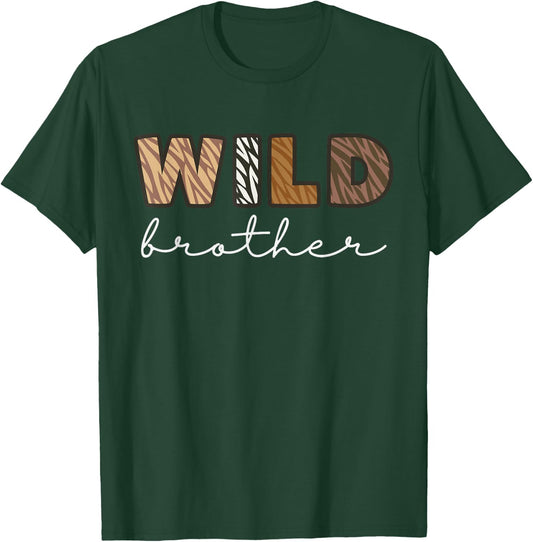 Wild Brother Zoo Theme Birthday Safari Jungle Matching Party T-Shirt - T-Shirt | Forest