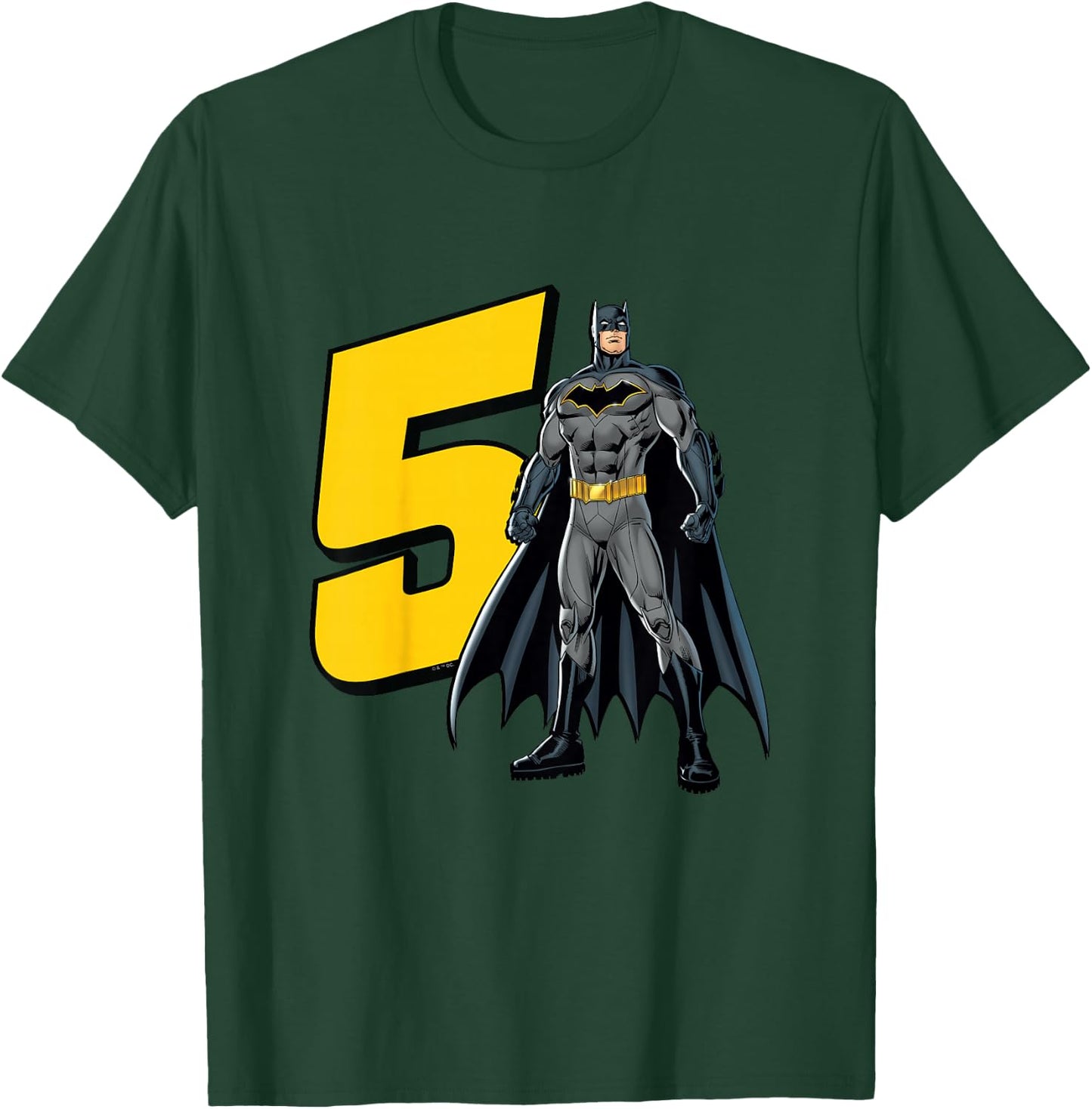 Kids Batman Super Hero 5th Birthday T-Shirt - T-Shirt | Forest