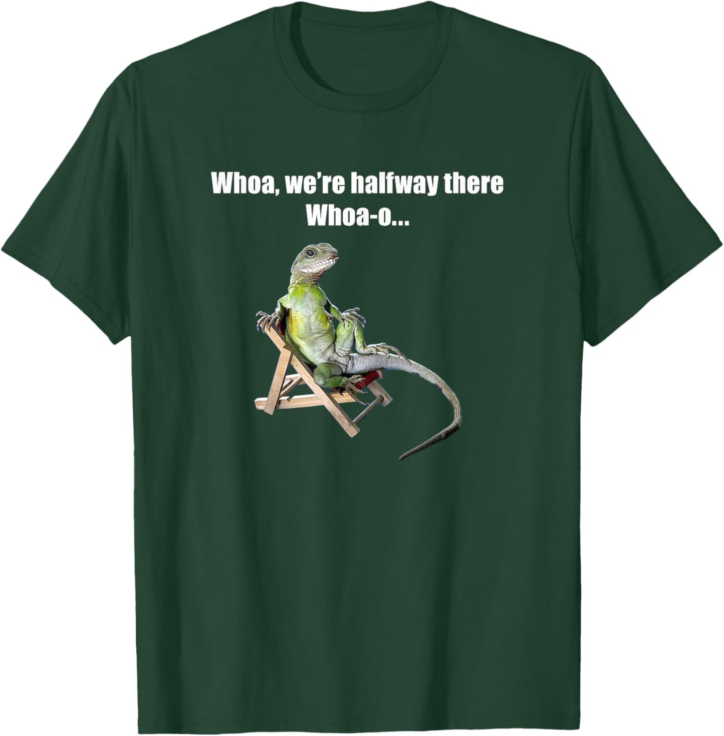 Funny Misheard Lyric - Lizard on a chair T-Shirt - T-Shirt | Forest