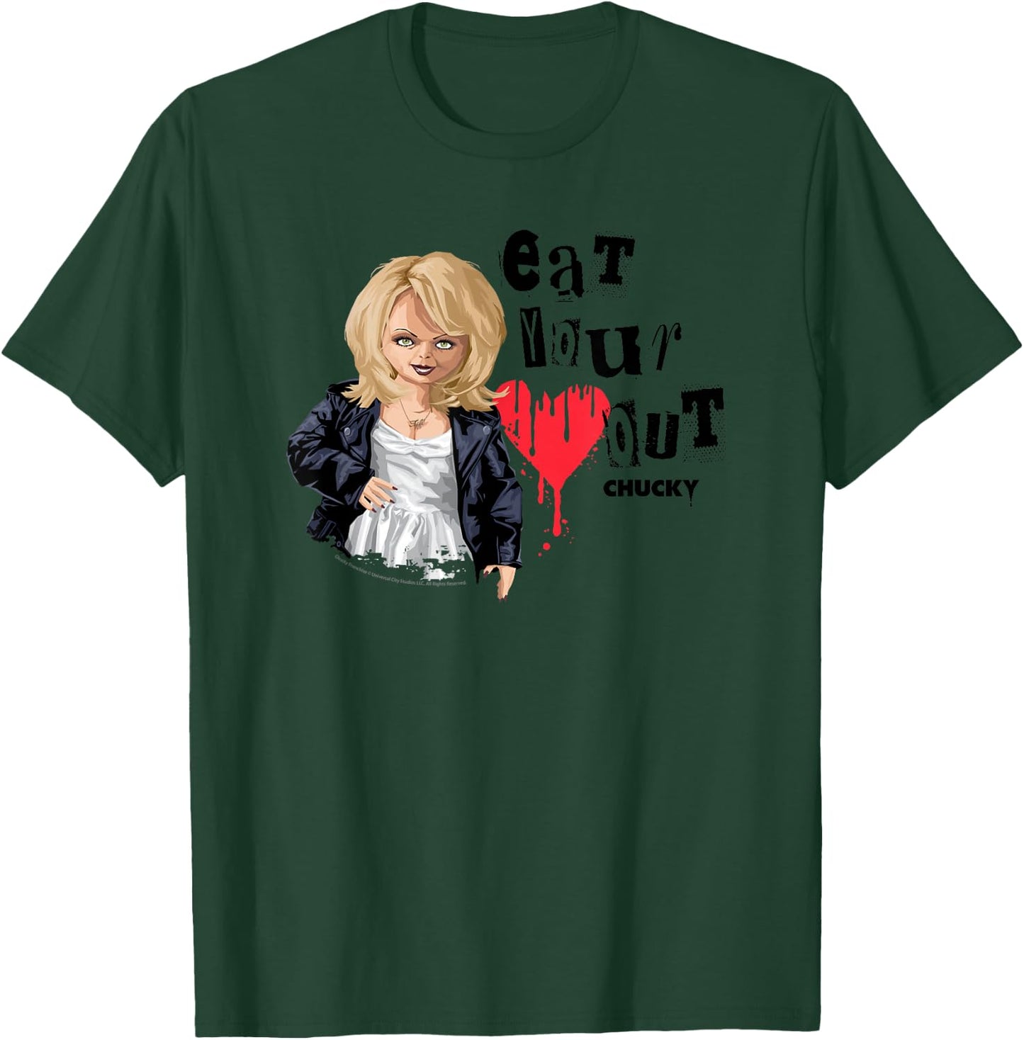 Chucky Tiffany Eat Your Heart Out Valentine T-Shirt - T-Shirt | Forest