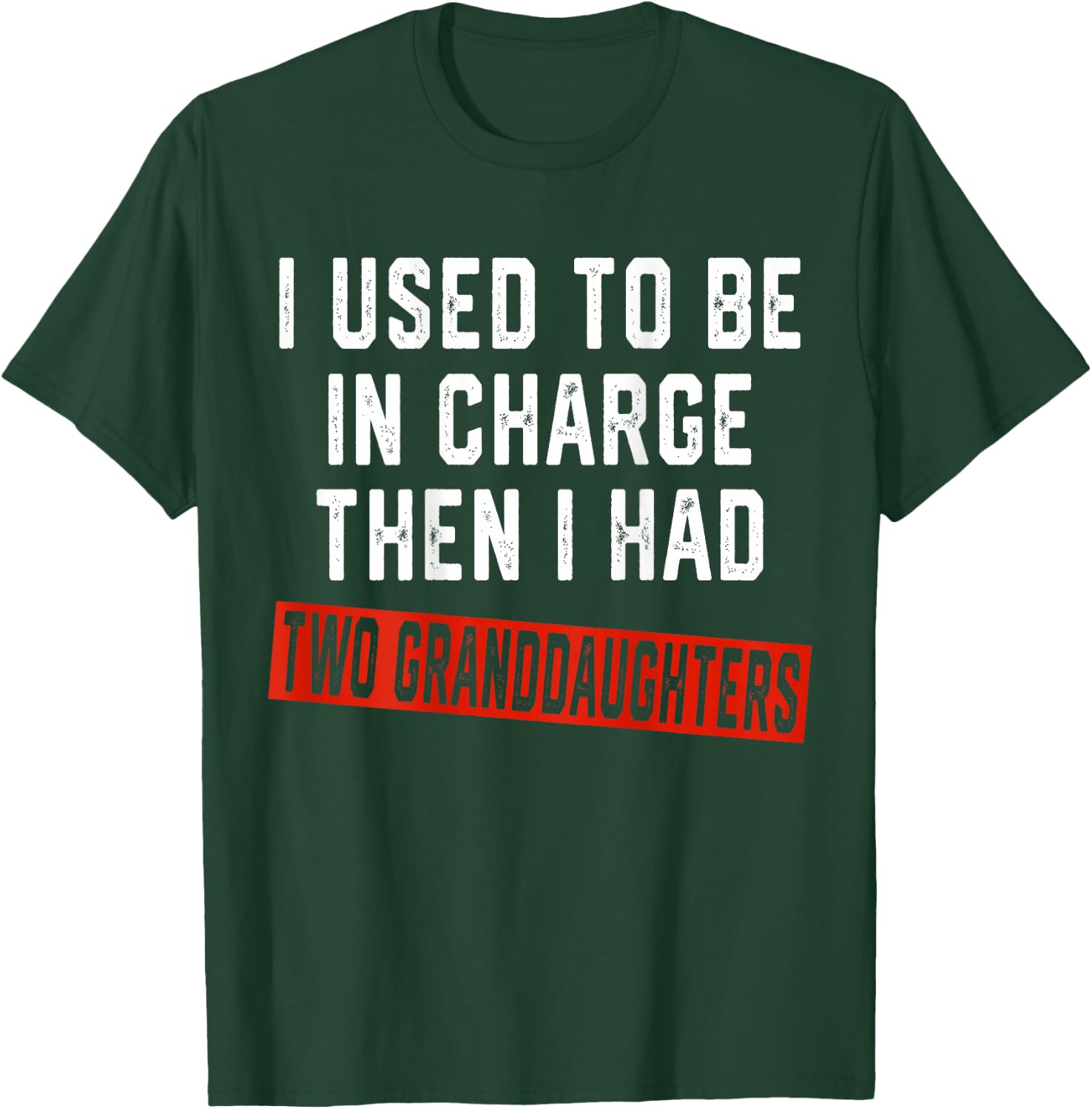I Used to Be in Charge Then I Had Two Granddaughters On Back T-Shirt - T-Shirt | Forest