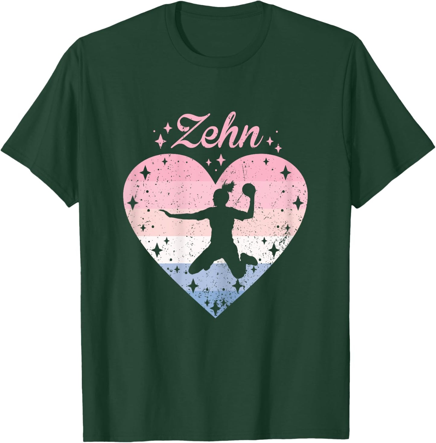 10th Birthday Girl Cute Handball Player 10 Years , black, s T-Shirt - T-Shirt | Forest