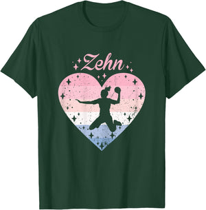 10th Birthday Girl Cute Handball Player 10 Years , black, s T-Shirt - T-Shirt | Forest