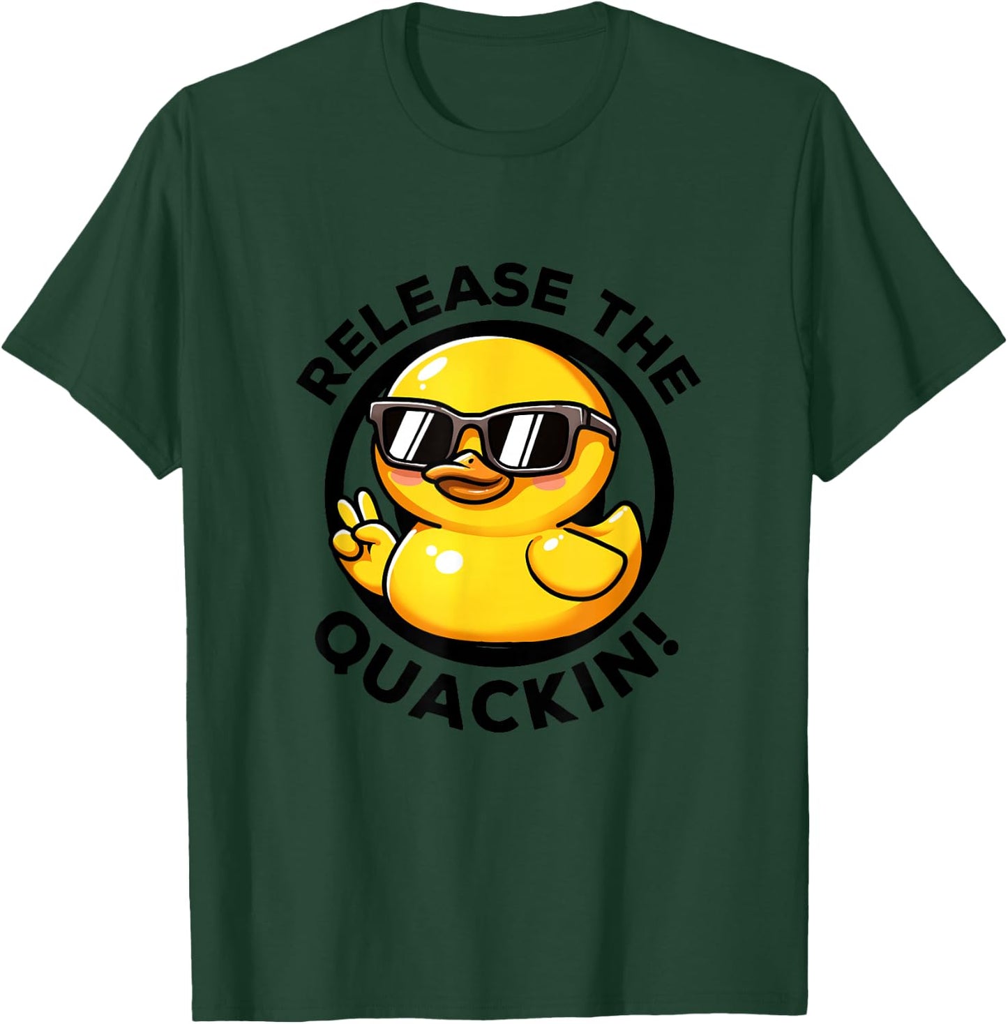 Release The Quackin I Love Duck Lovers Funny Yellow Duck T-Shirt - T-Shirt | Forest