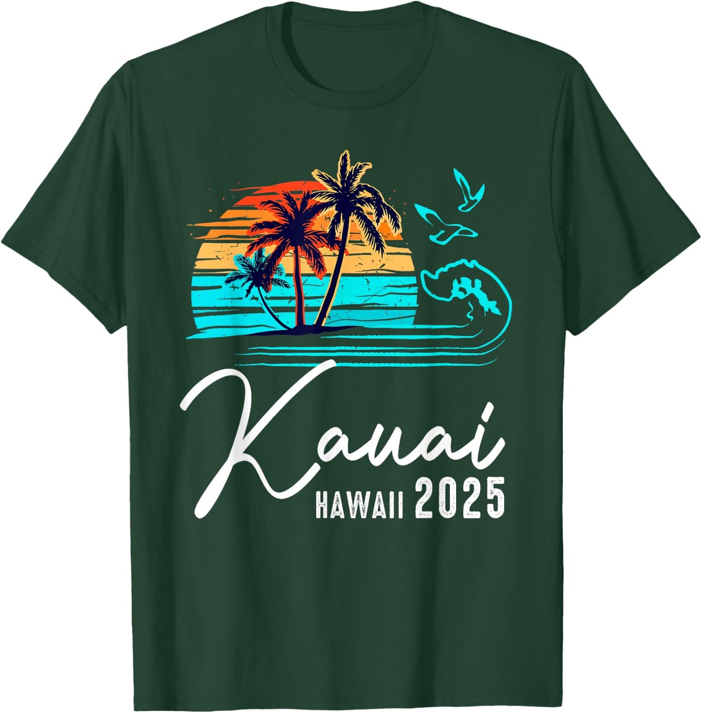 Kauai Hawaii 2025 Summer Vacation Matching Family Group T-Shirt - T-Shirt | Forest