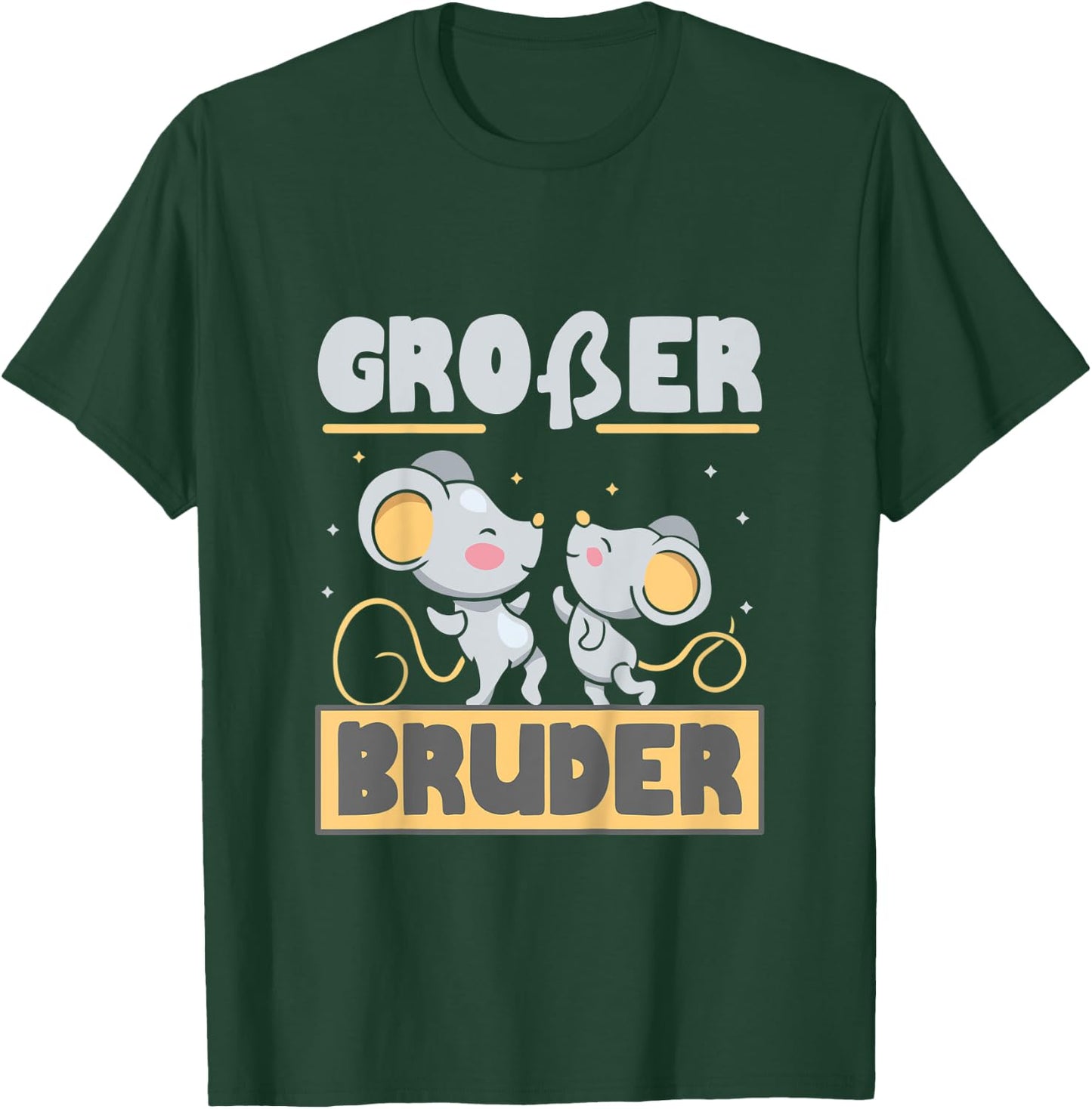Kinder Großer Bruder Mäuse Maus Geschwister Babyparty T-Shirt - T-Shirt | Forest