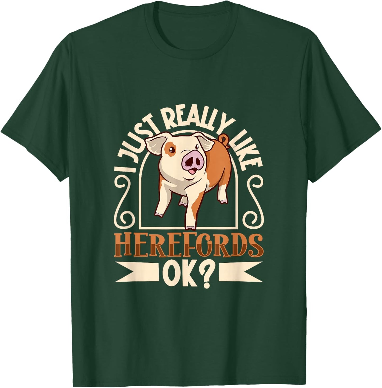 I Love My Hereford Pig T-Shirt - T-Shirt | Forest