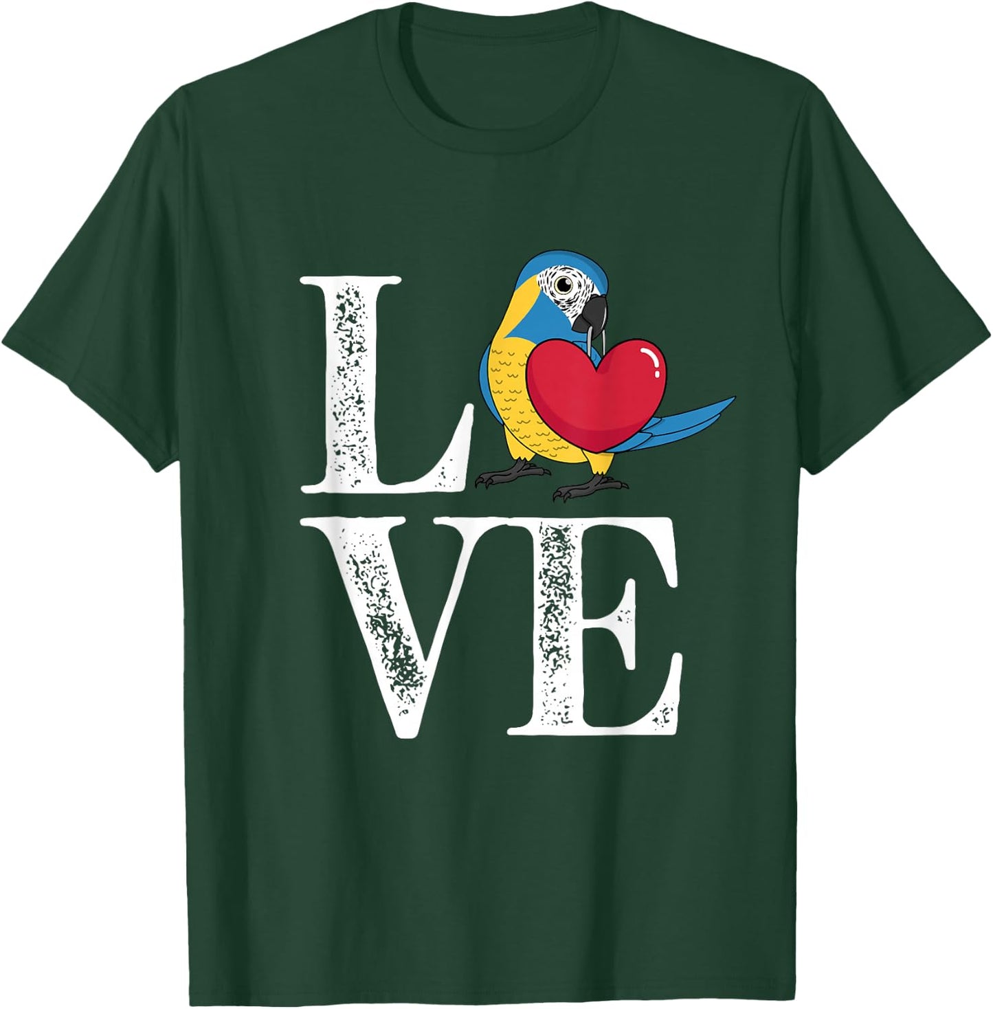 Love Parrot I Blue-throated Macaw T-Shirt - T-Shirt | Forest