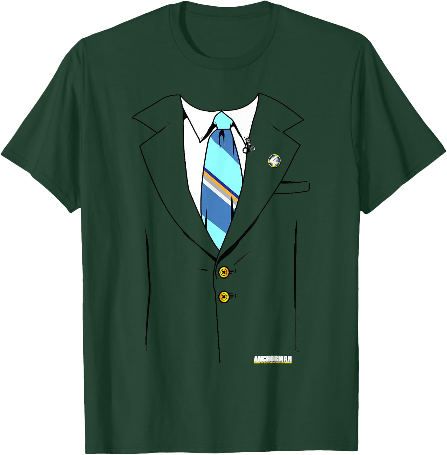 Anchorman Ron Burgundy Suit Jacket T-Shirt - T-Shirt | Forest