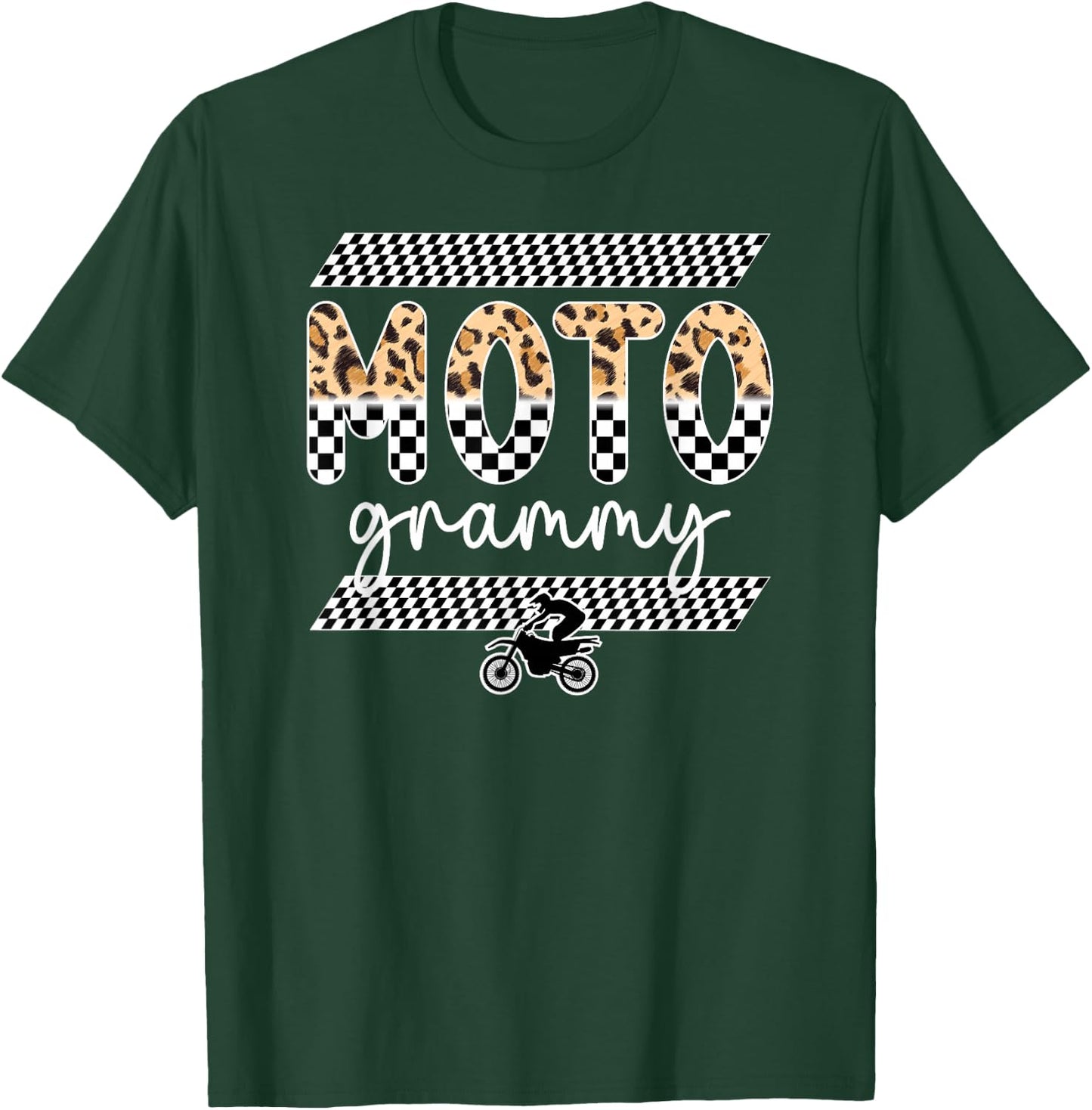 Moto Grammy Leopard Motocross Grammy Motocross Rider Grammy T-Shirt - T-Shirt | Forest