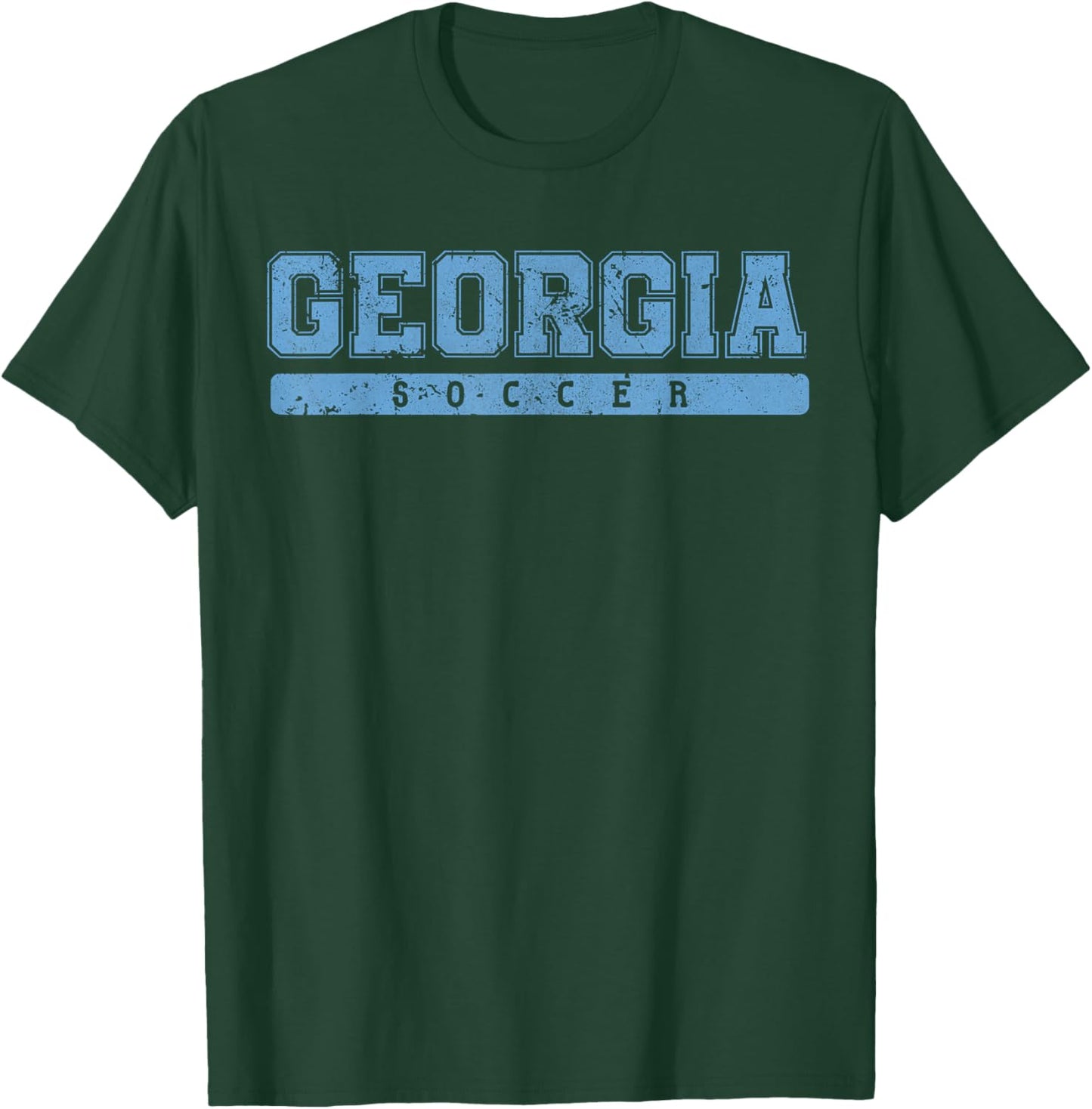 Georgia Soccer Sky Blue Vintage Text T-Shirt - T-Shirt | Forest
