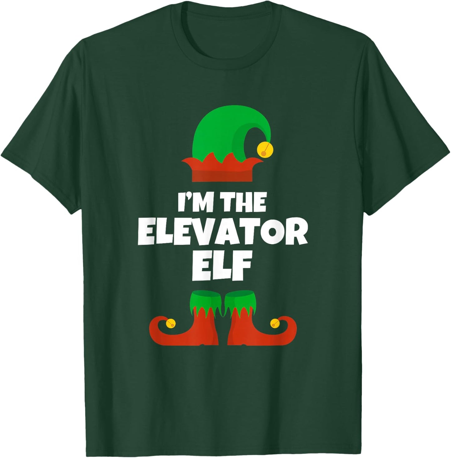 I'm The Elevator Elf Family Pajama Christmas Funny T-Shirt - T-Shirt | Forest