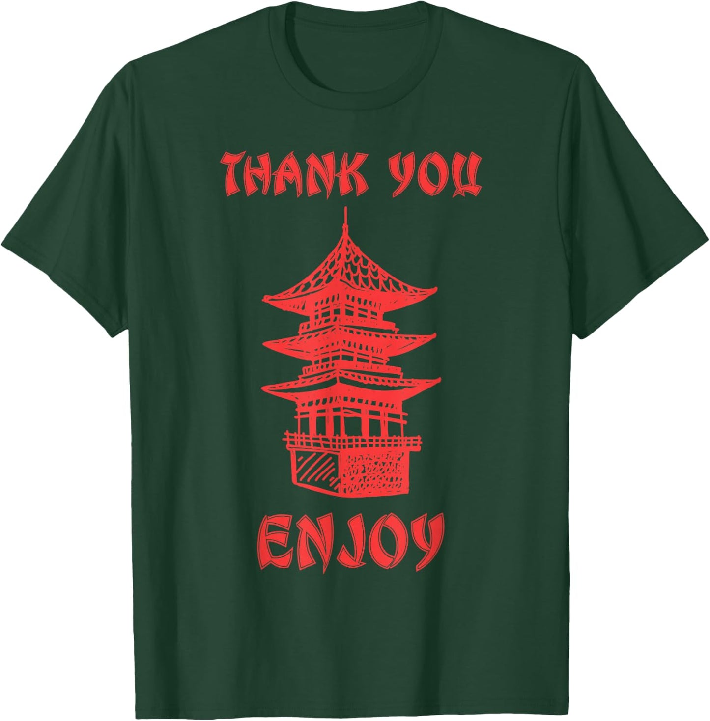 Chinese Takeout Food Thank You Box For Chef Asian Cuisine T-Shirt - T-Shirt | Forest