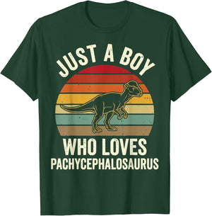 Just A Boy Who Loves Pachycephalosaurus T-Shirt - T-Shirt | Forest