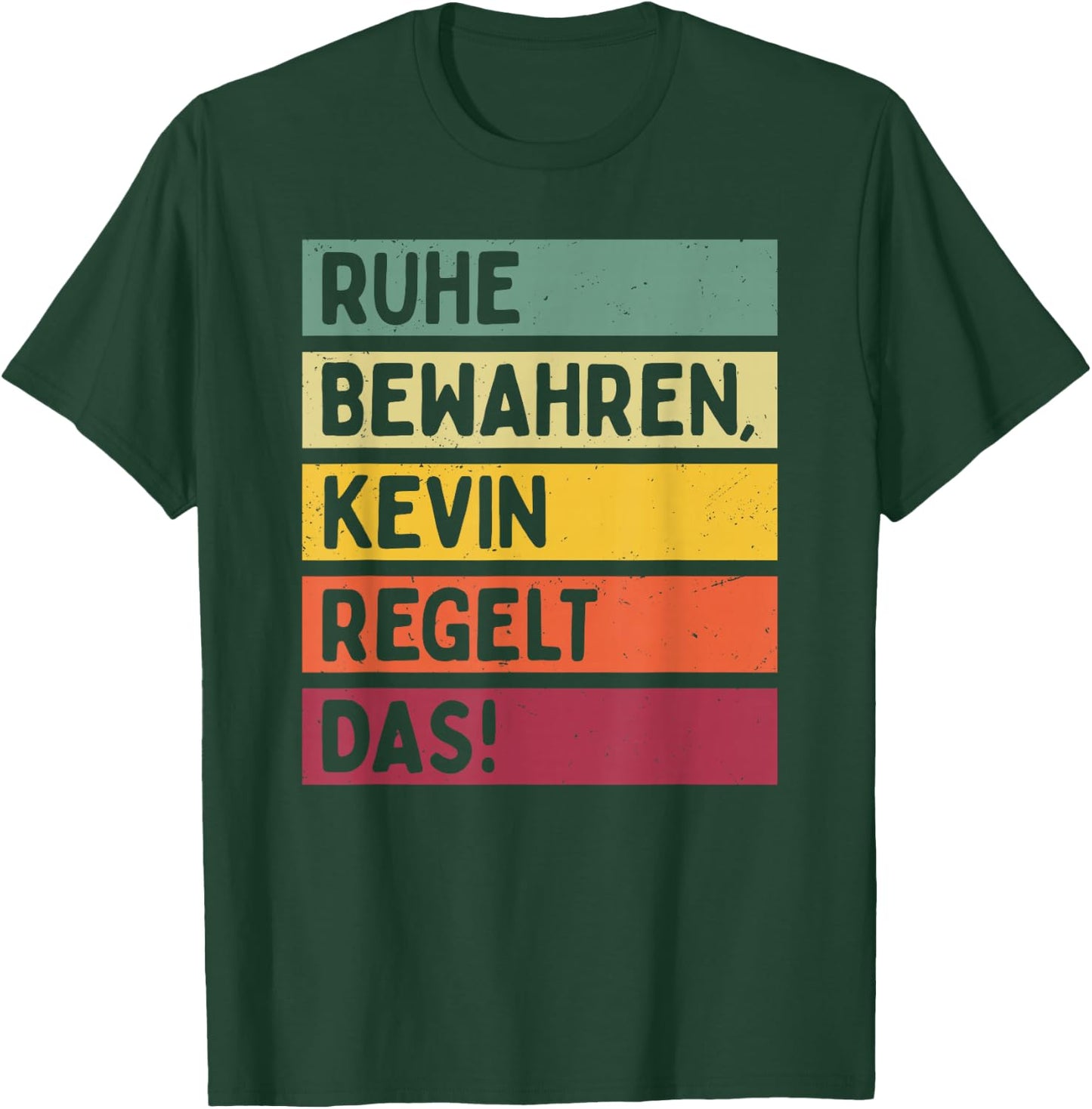 with German Text in Retro Colours [German Language], black T-Shirt - T-Shirt | Forest