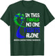 Adrenoleukodystrophy Awareness Green Blue Ribbon Hope Family T-Shirt - T-Shirt | Forest