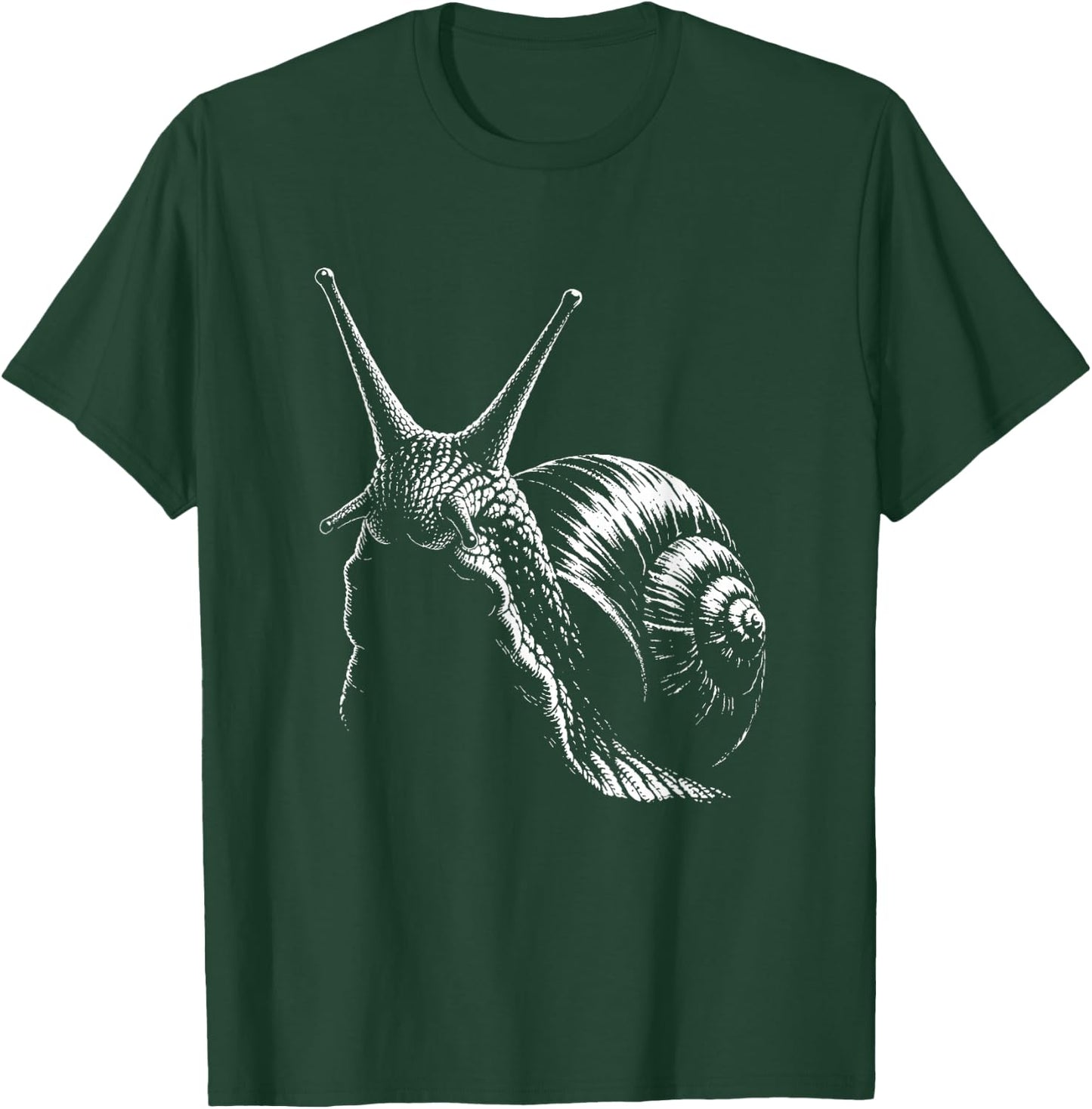 Snail Portrait Black and White T-Shirt - T-Shirt | Forest