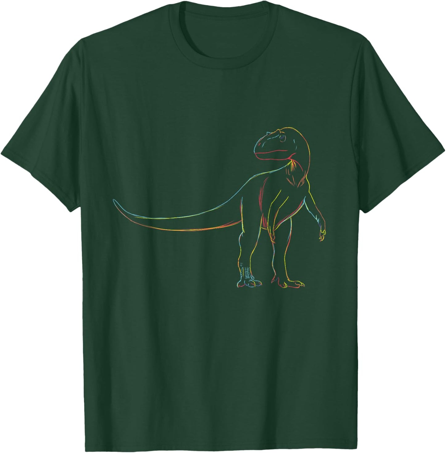 Artistic Sketch Theropod Allosaurus T-Shirt - T-Shirt | Forest