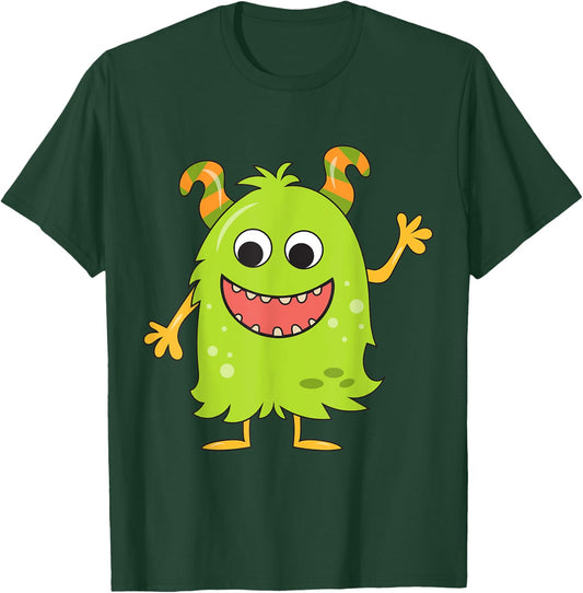 Cute Monster Kids Boys Monster Lover T-Shirt - T-Shirt | Forest