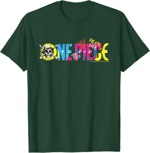One Piece Anime Pirate Life Straw Hat Pirate Logo , black T-Shirt - T-Shirt | Forest