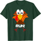 Turkey Costume Adult Running Face Turkey Trot T-Shirt - T-Shirt | Forest