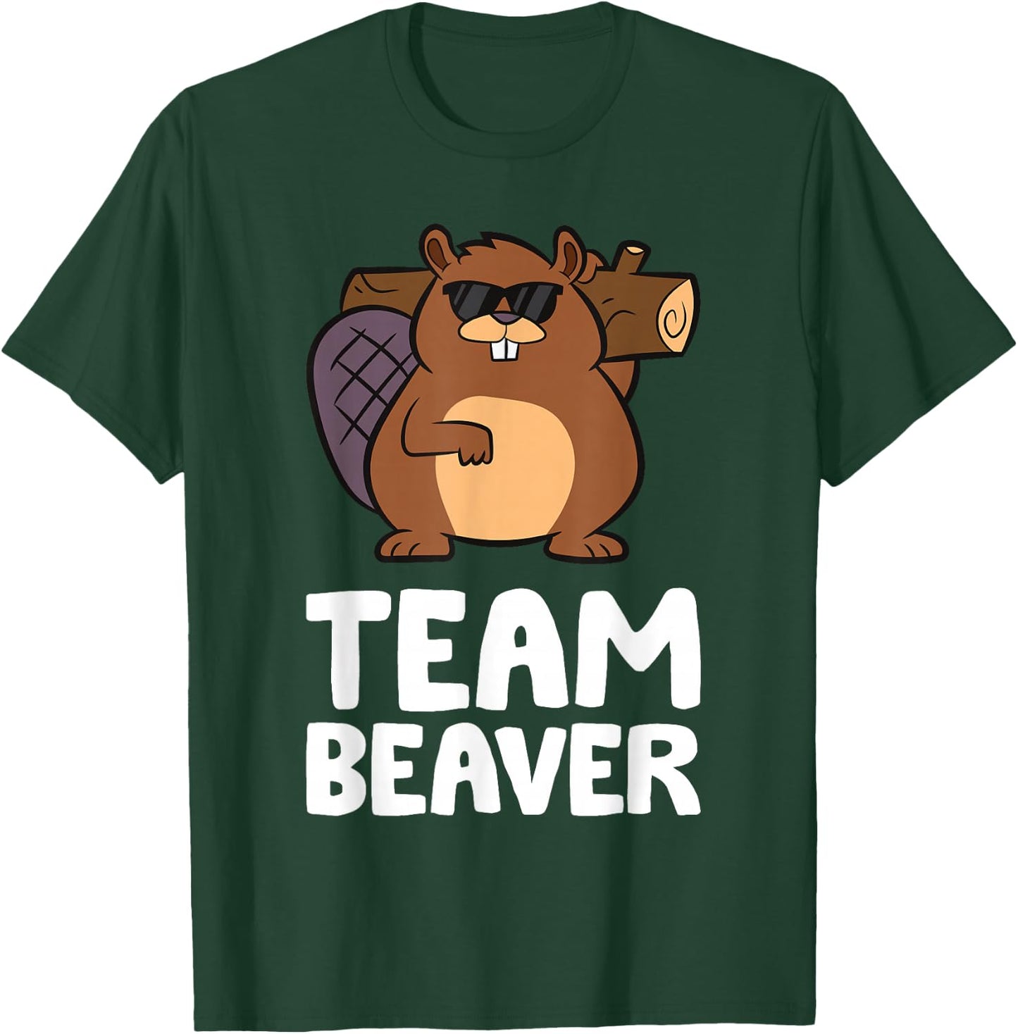 Team Beaver Rodent Animal Funny Beader T-Shirt - T-Shirt | Forest