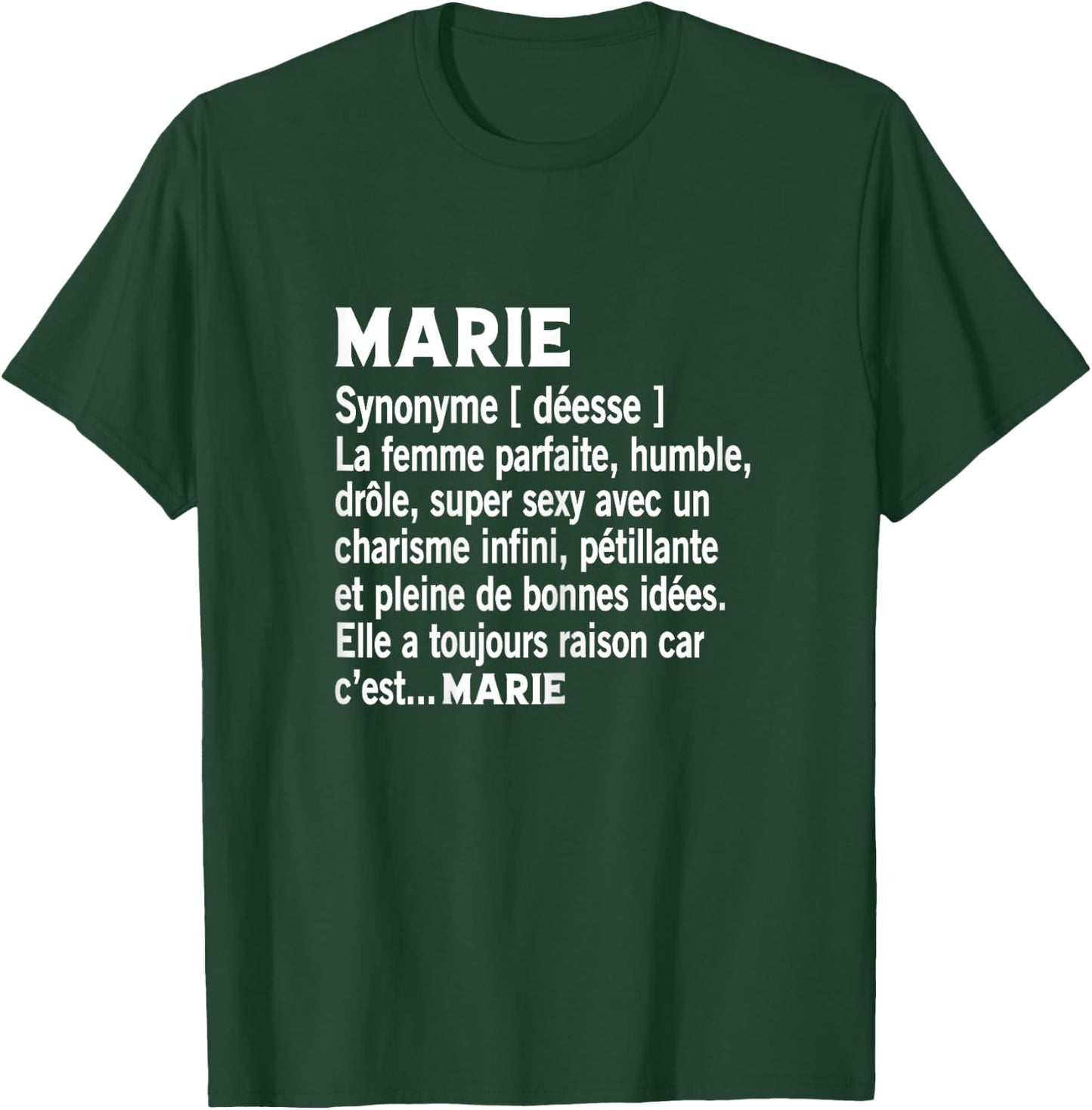 Woman Humour Gift Personalized Name Mary Definition , Black, Female X-Small T-Shirt - T-Shirt | Forest
