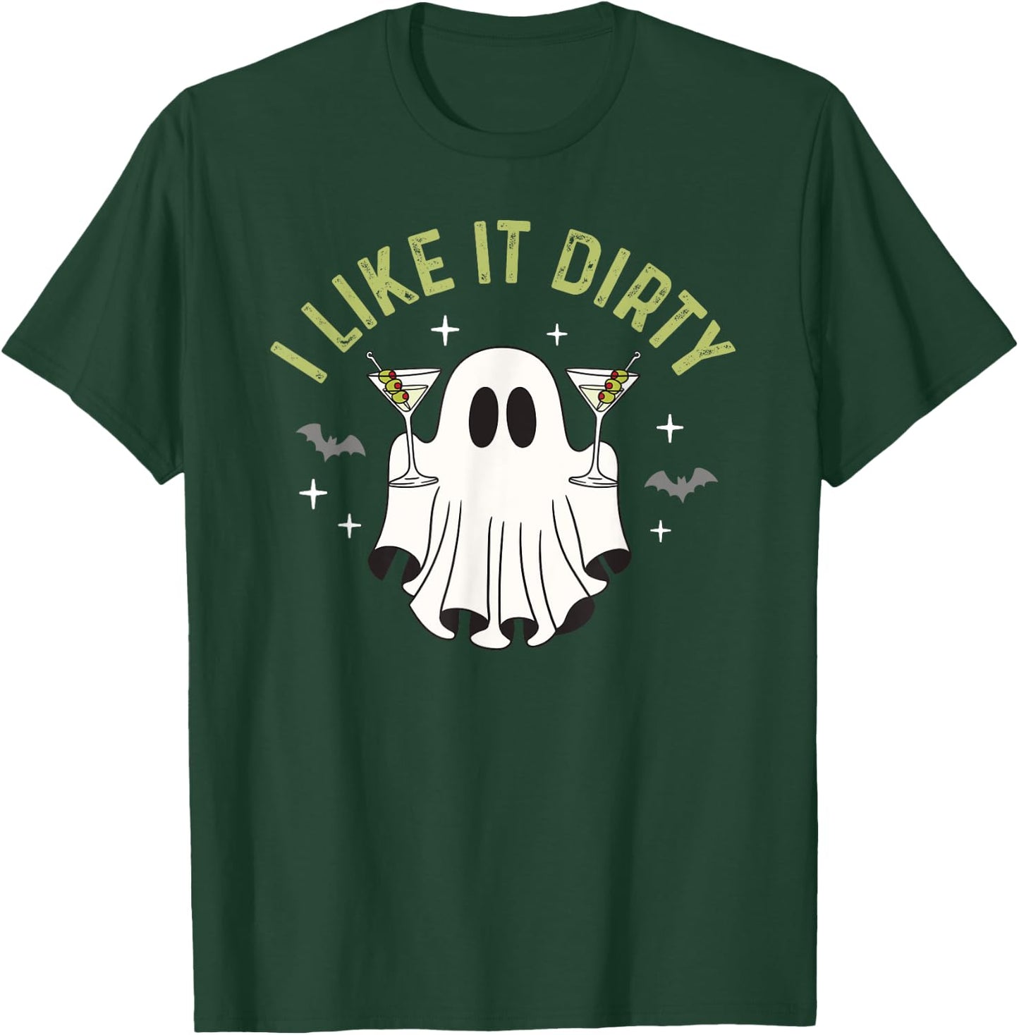 I Like It Dirty Halloween Dirty Martini Ghost T-Shirt - T-Shirt | Forest