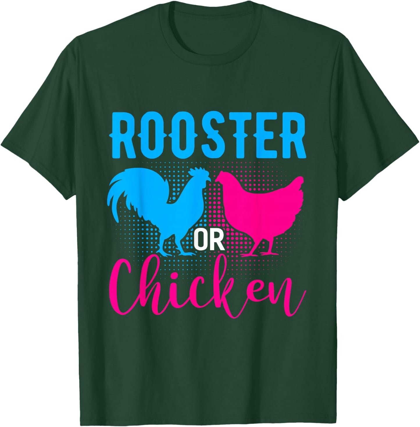 Rooster Or Chicken Shirts Gender Shirt Funny Genders Reveal T-Shirt - T-Shirt | Forest