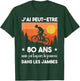 80 Years Birthday Bicycle Vintage Humor Cycling , Black, S T-Shirt - T-Shirt | Forest