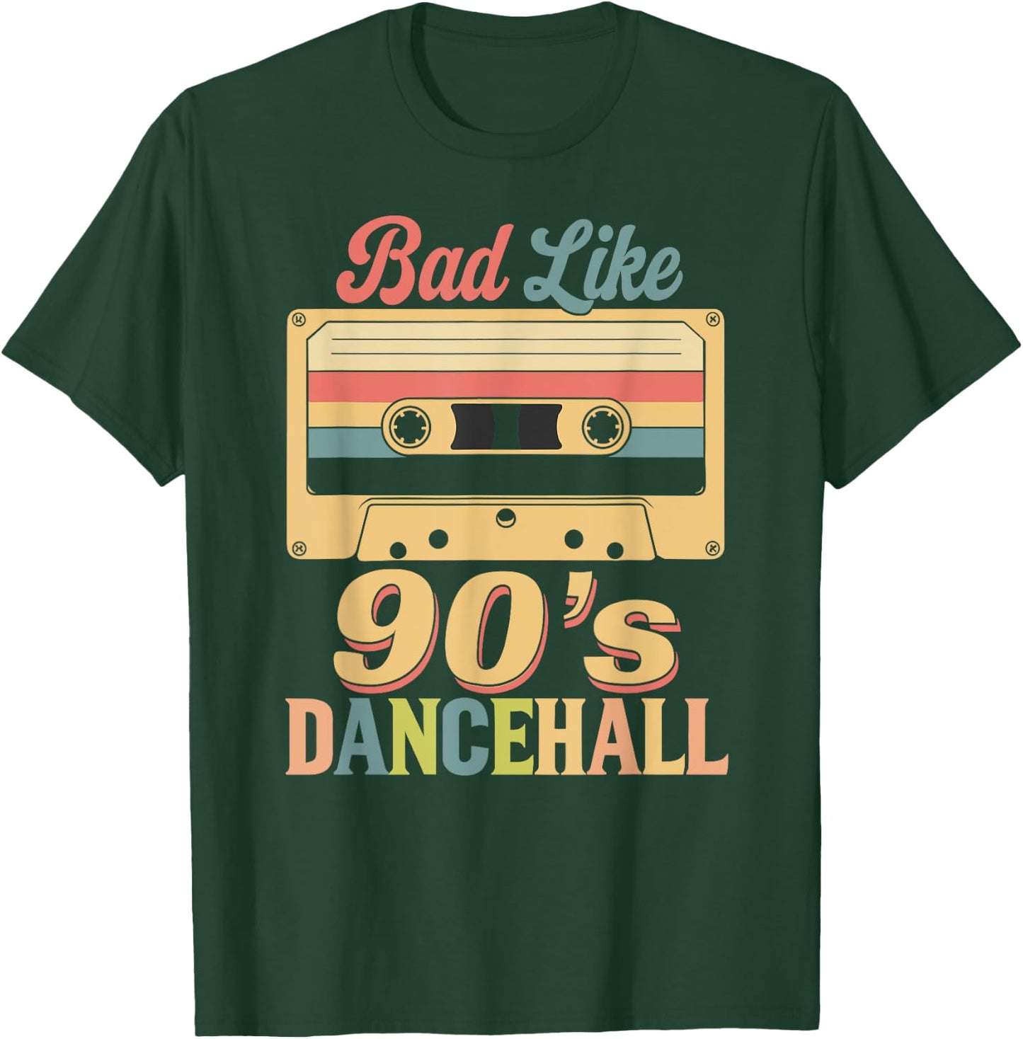 Bad Like 90s Dancehall Vintage DJ Turntable Retro Reggae Ska T-Shirt - T-Shirt | Forest