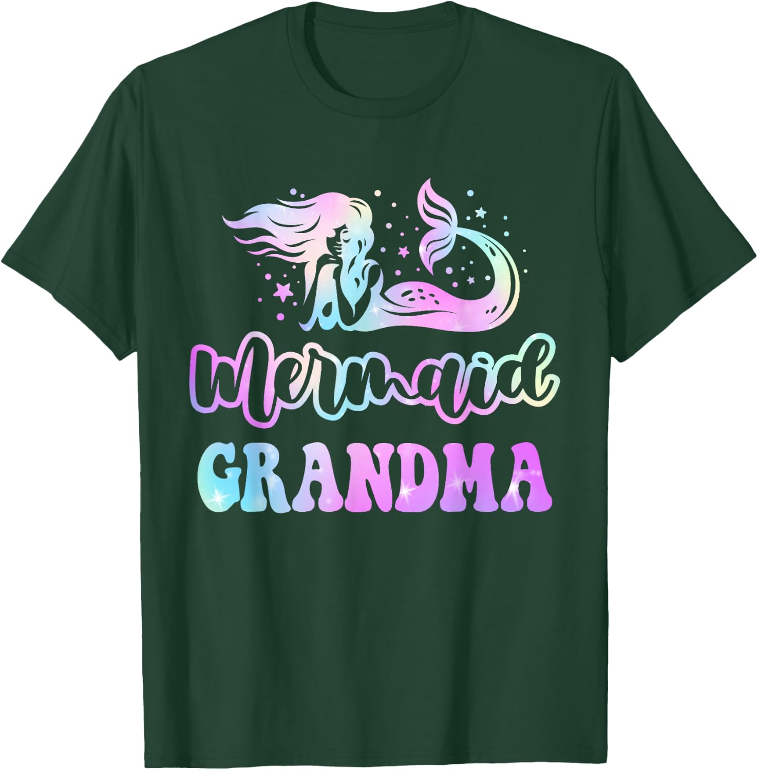 Mermaid Grandma Cute Funny Matching Mermaid Birthday Party T-Shirt - T-Shirt | Forest