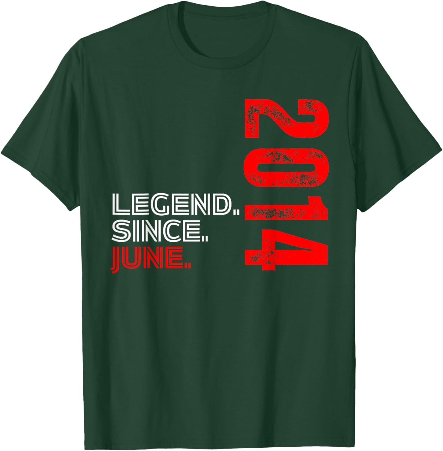 Born In June 2014 Vintage Birthday Legend Since June 2014 T-Shirt - T-Shirt | Forest