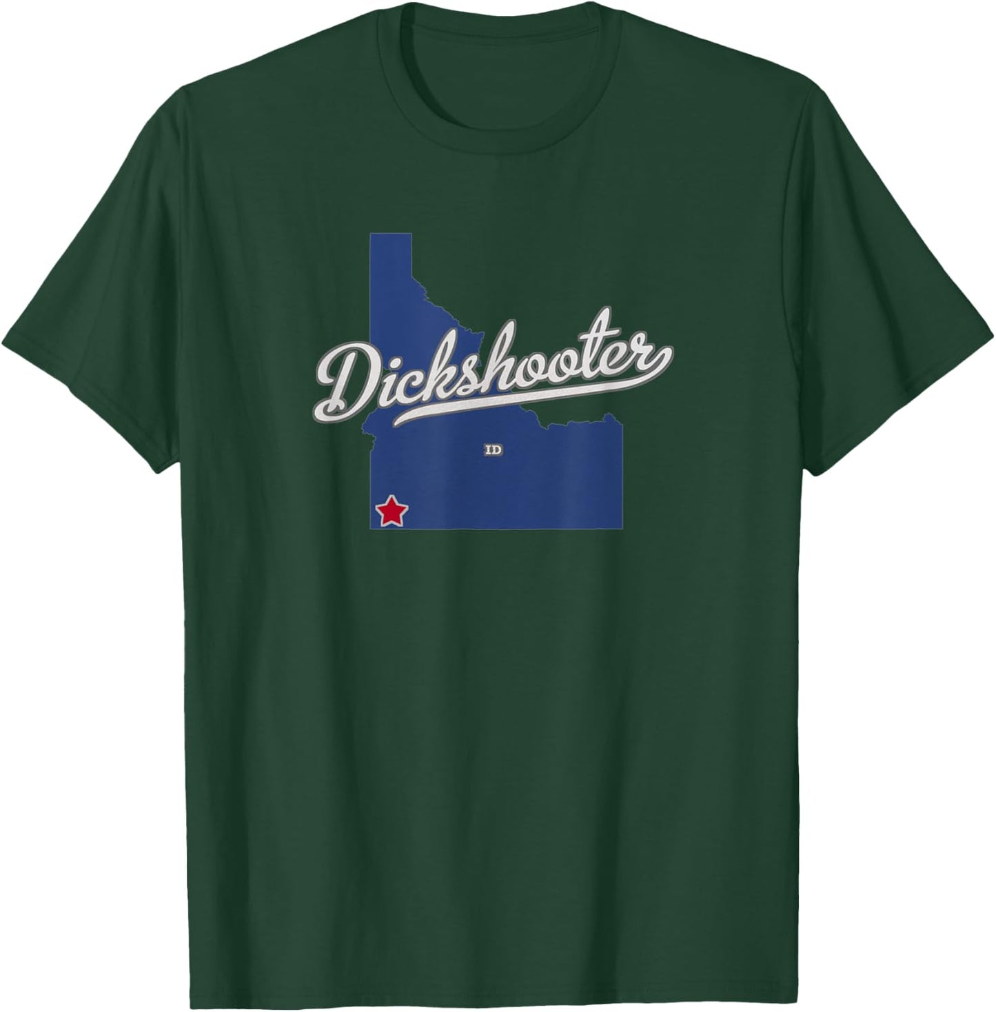 Dickshooter Idaho ID Map T-Shirt - T-Shirt | Forest