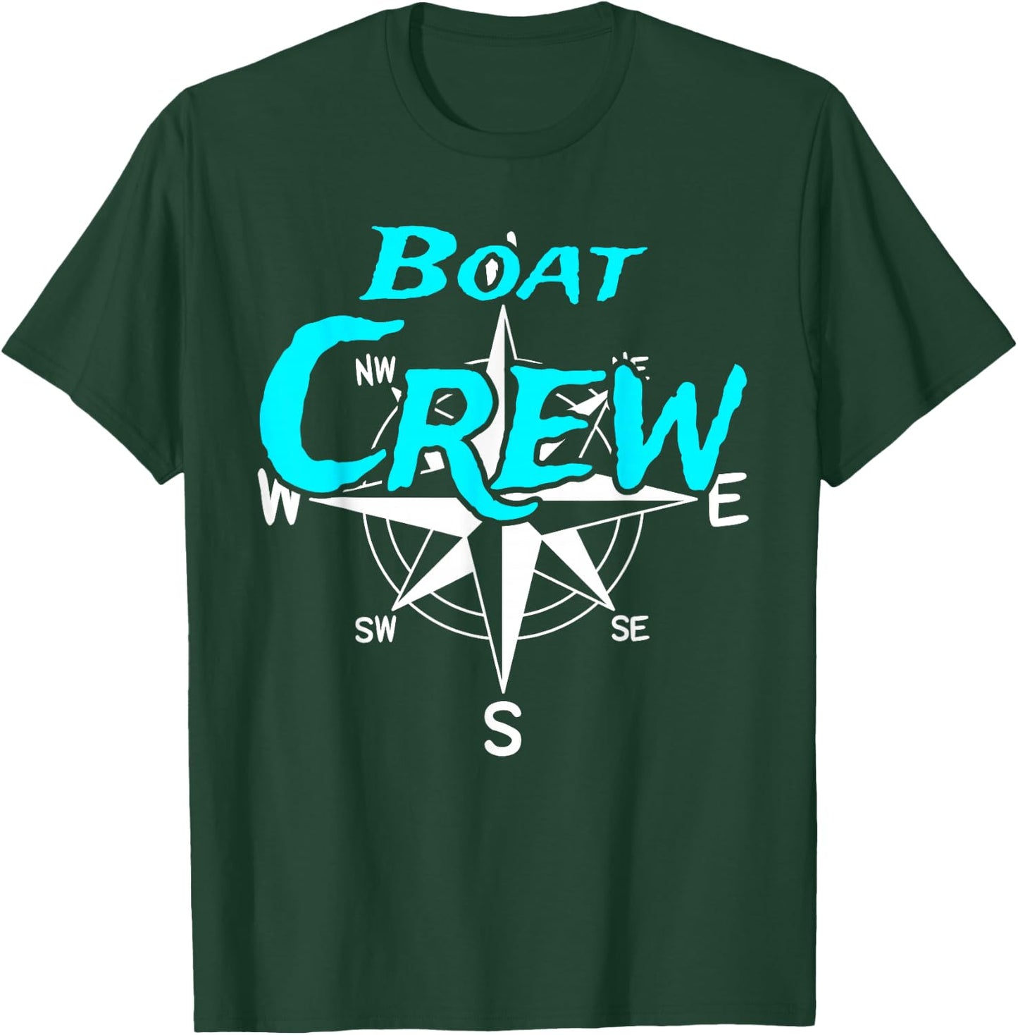 Boat Crew Windrose Kompass Boot Captain Herren Damen Segeln T-Shirt - T-Shirt | Forest
