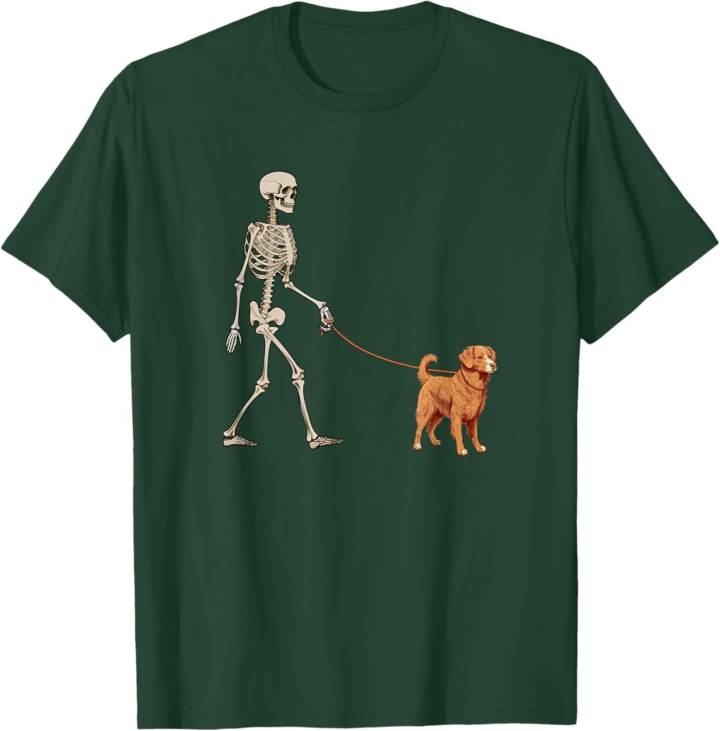 Funny Nova Scotia Duck Tolling Retriever Great Skeleton Dog T-Shirt - T-Shirt | Forest