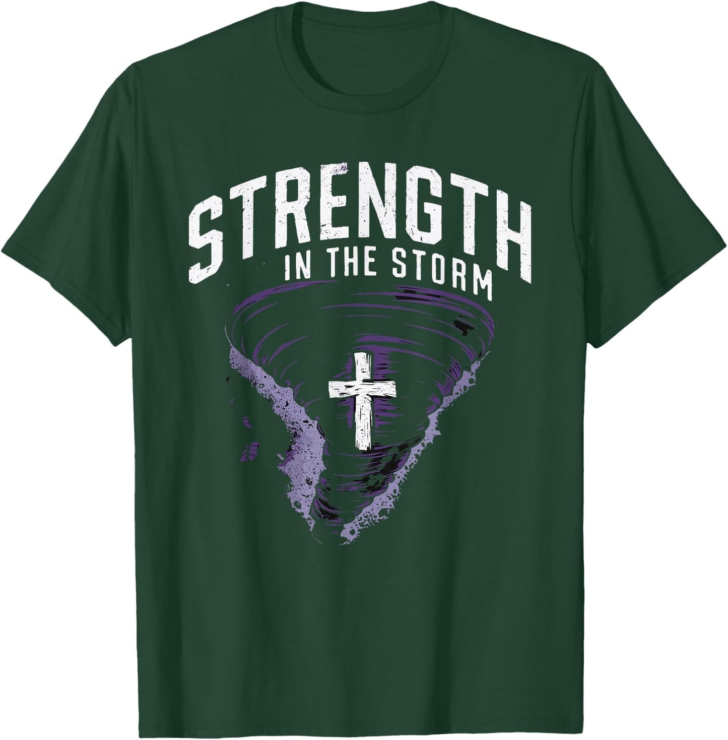 Tornado Survivors Storm Recovery Faith In Jesus Christianity T-Shirt - T-Shirt | Forest