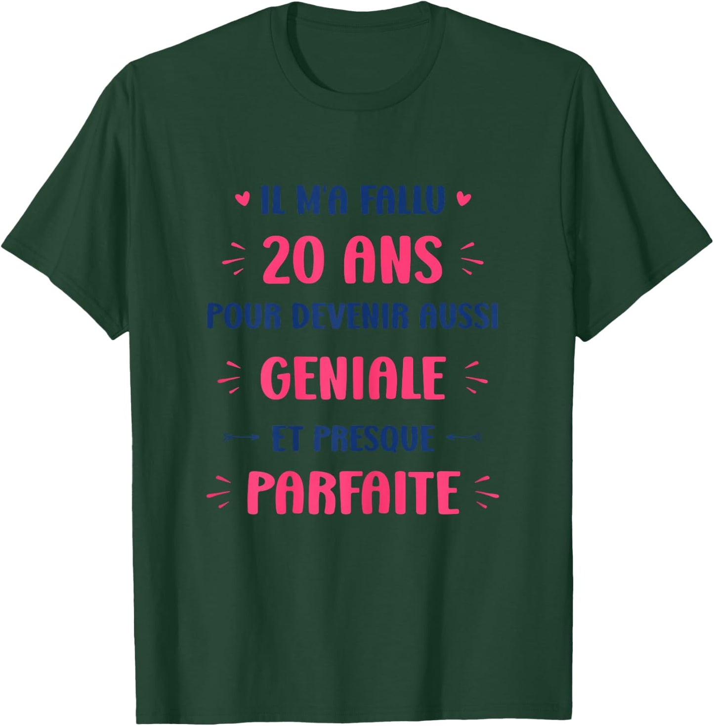Funny Awesome 20 Years Woman Birthday 20 Years , white, Female X-Small T-Shirt - T-Shirt | Forest