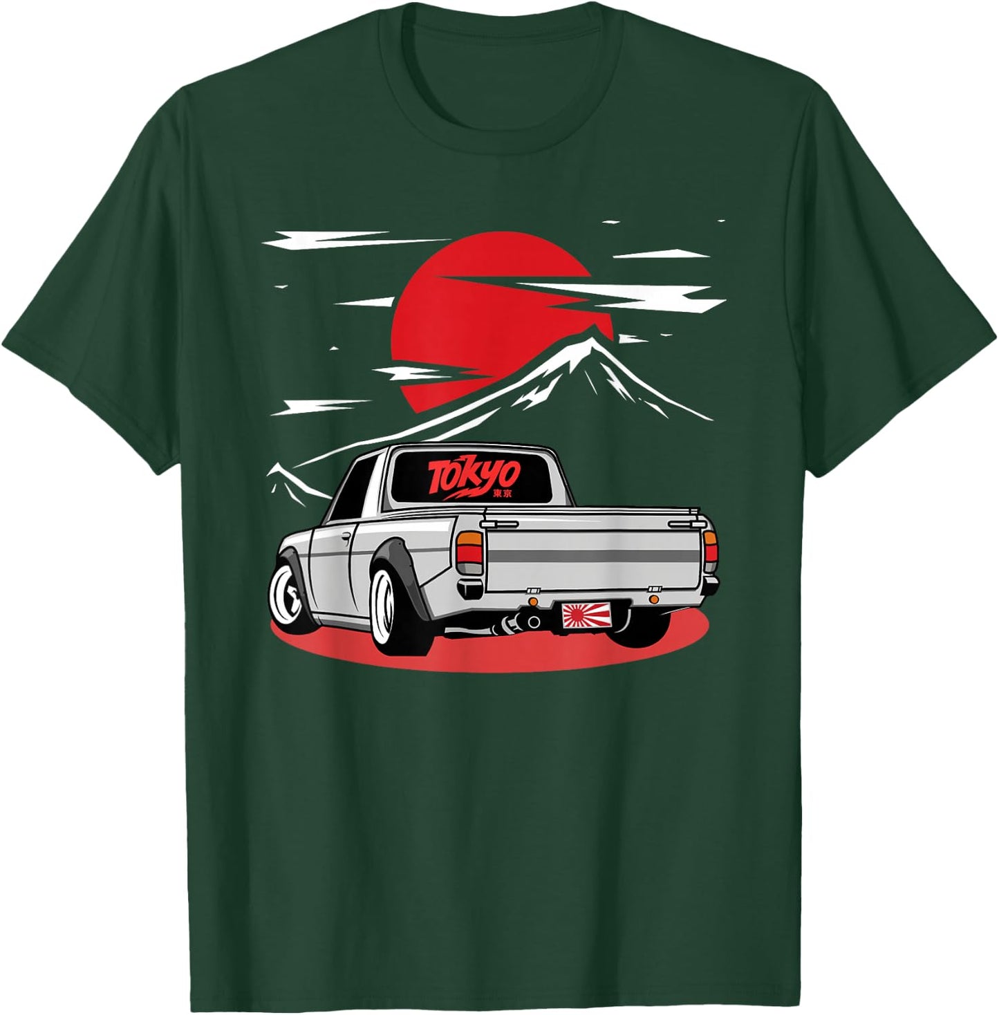 Mini Truck Kei JDM Japanese Drift Car Japan Vintage Graphic T-Shirt - T-Shirt | Forest