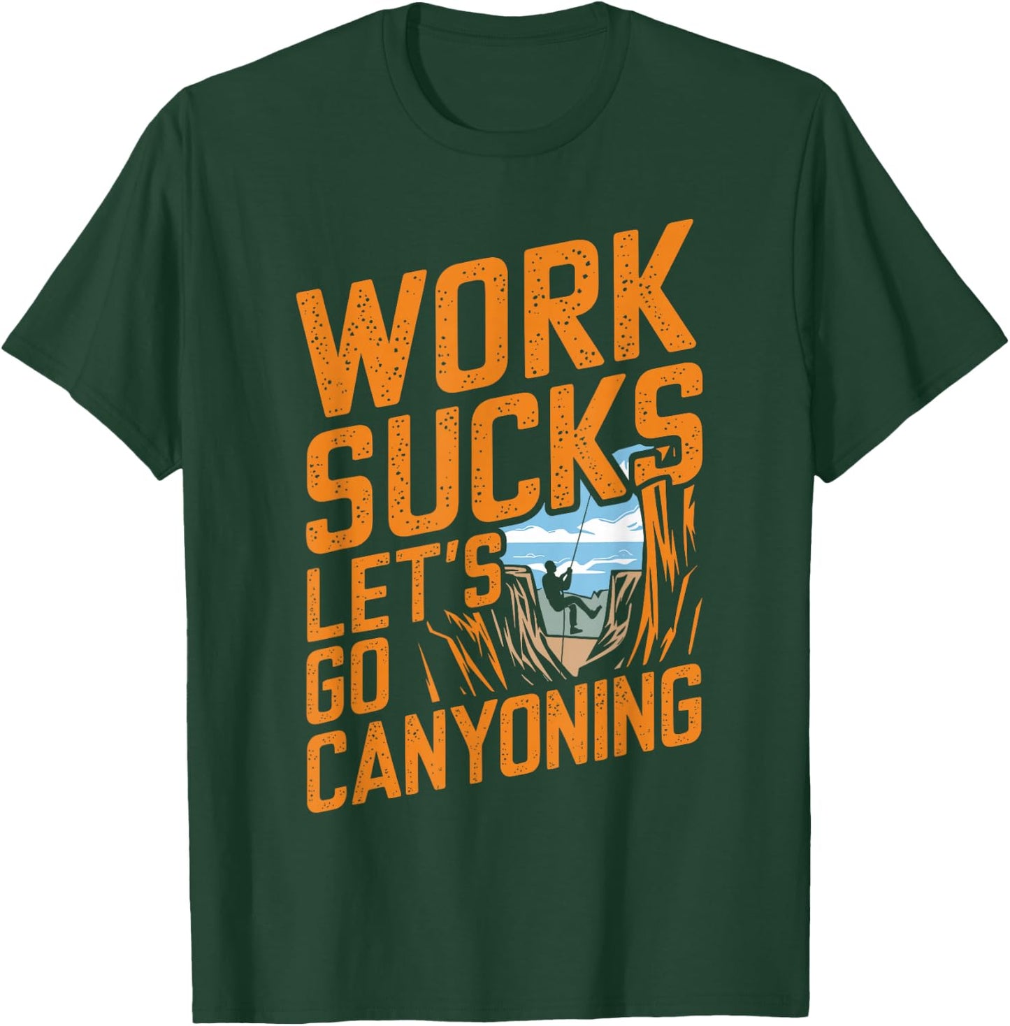 Canyoning Climbing Torrent - Downhill Canyoning , Black, S T-Shirt - T-Shirt | Forest